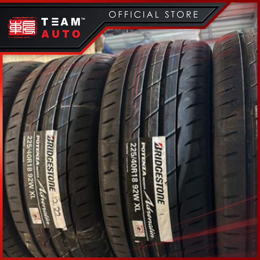 POSTAGE) 225/40/18 BRIDGESTONE POTENZA ADRENALIN RE004 NEW CAR TIRES TYRE  TAYAR