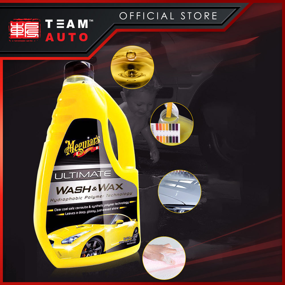 Meguiars Hydrophobic Polymer Technology Ultimate Car Wash and Wax Yellow  1.4 Liter, MEGUIARS, All Brands
